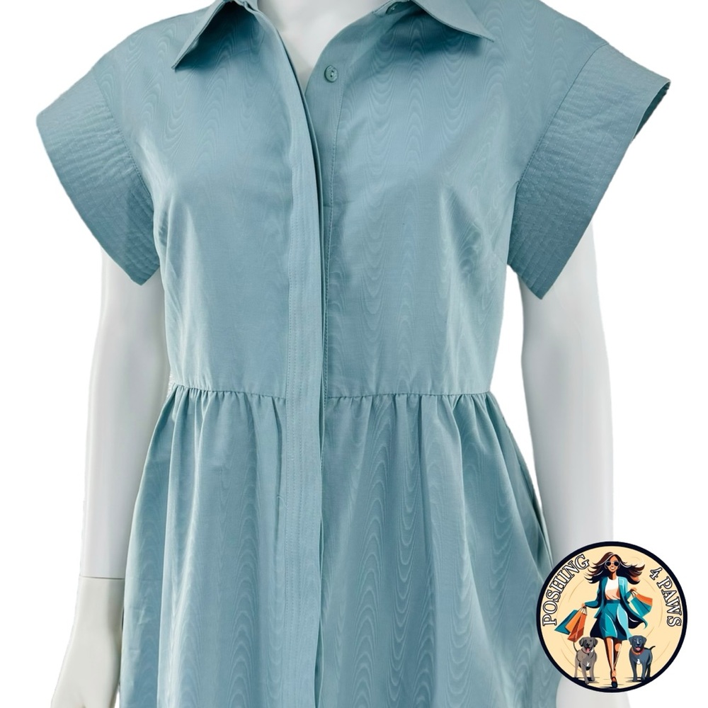 Tuckernuck Pale Blue Belted Midi Shirt Dress - Picture 5 of 10